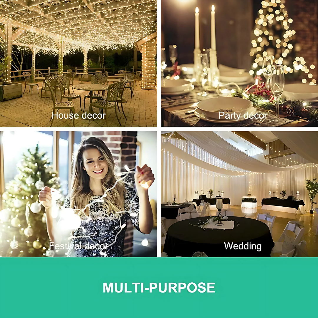 50M 480LED Fairy String Lights – Clear Cable, Indoor/Outdoor Decor