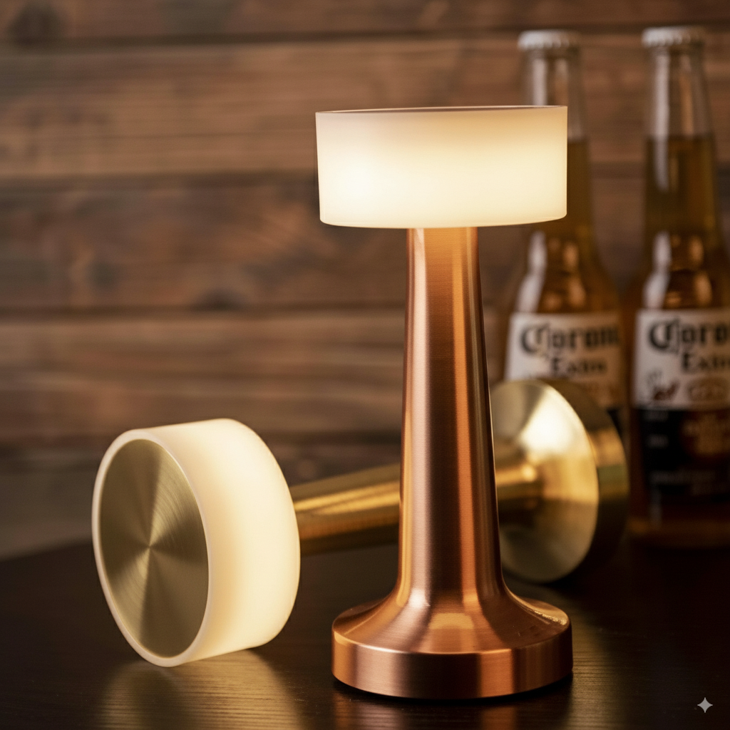 LED Touch Control Desk Lamp and Night Light - Portable 3 Colors for Bedroom, Restaurant & Bar