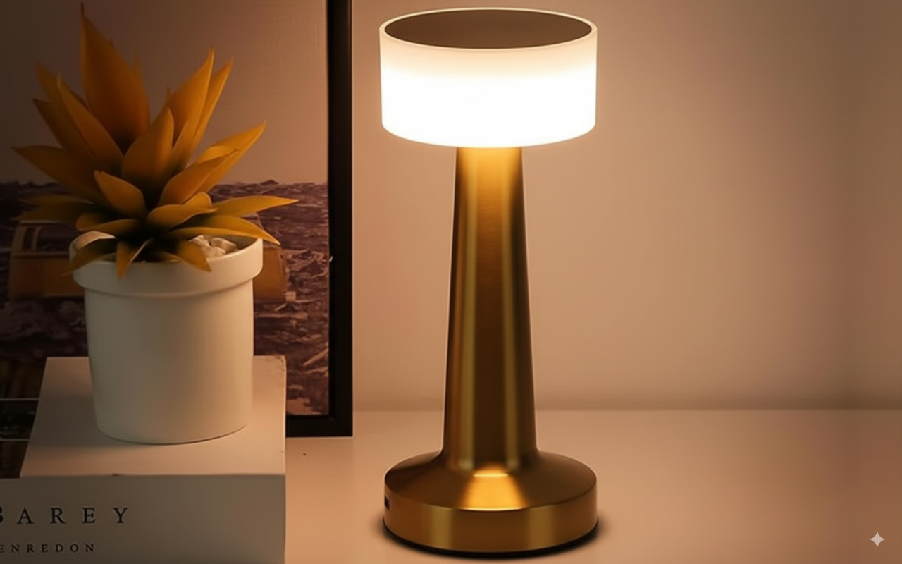 LED Touch Control Desk Lamp and Night Light - Portable 3 Colors for Bedroom, Restaurant & Bar