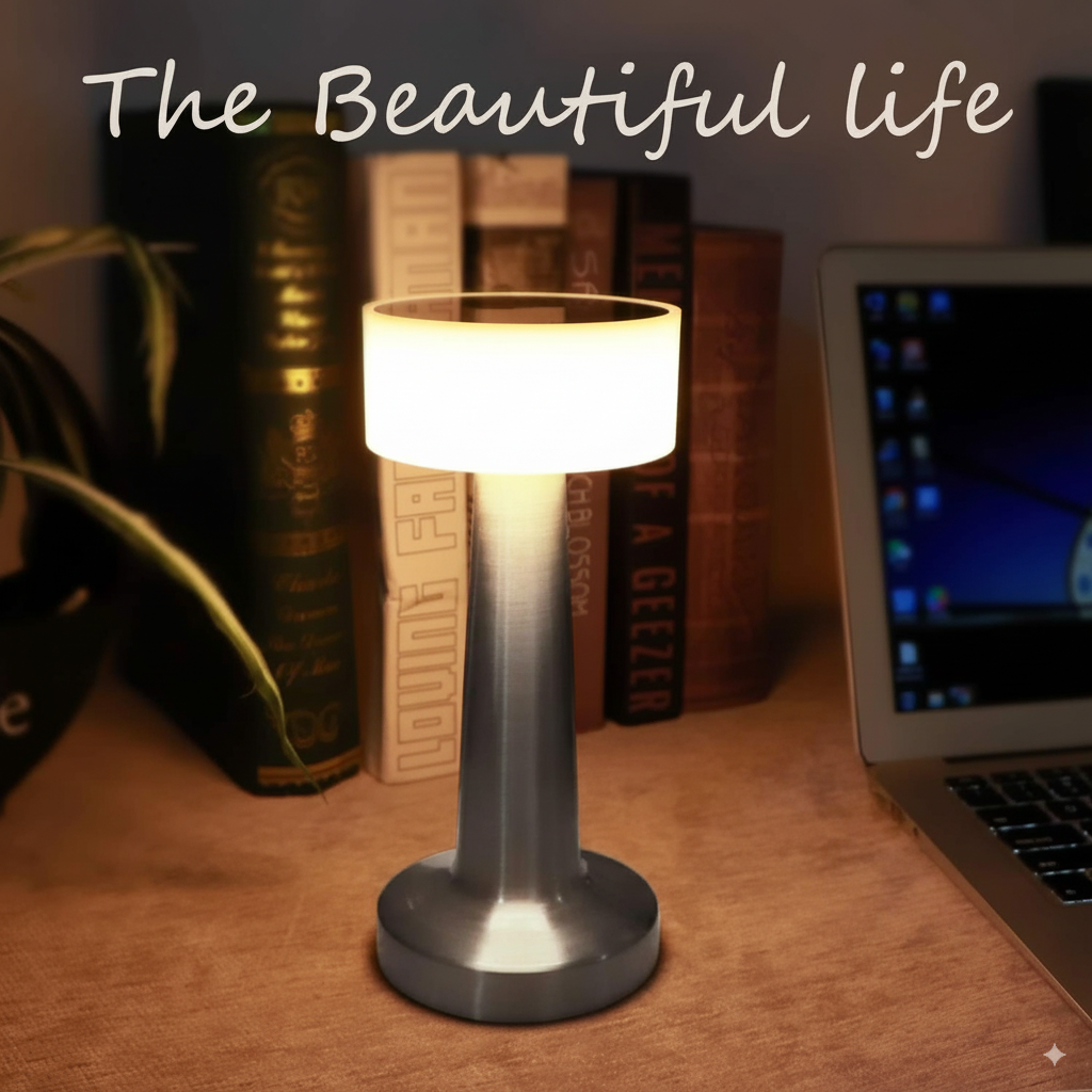 LED Touch Control Desk Lamp and Night Light - Portable 3 Colors for Bedroom, Restaurant & Bar