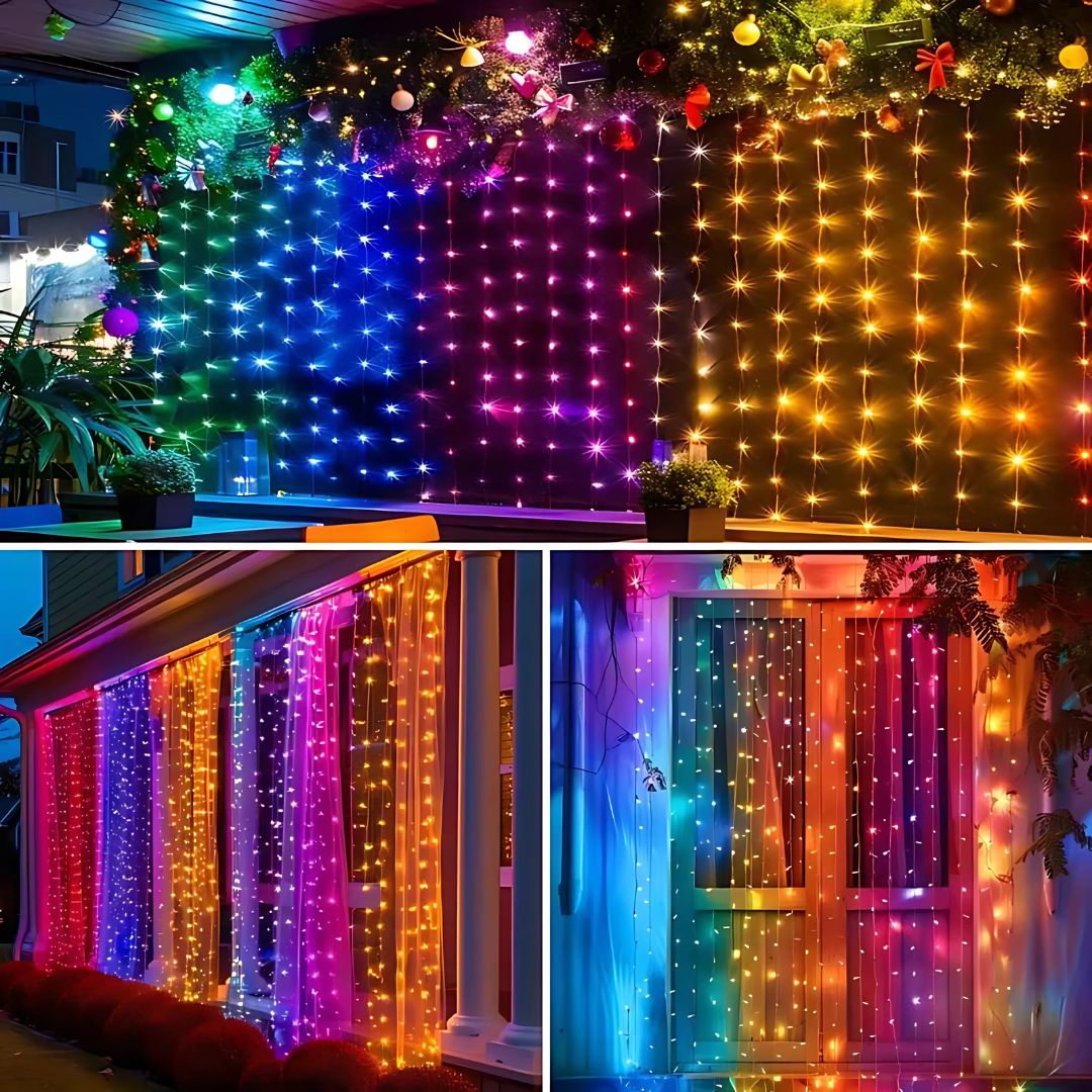 LED Curtain String Lights – 220V  for Bedroom, Boho, Decor, Wedding, Holiday Display