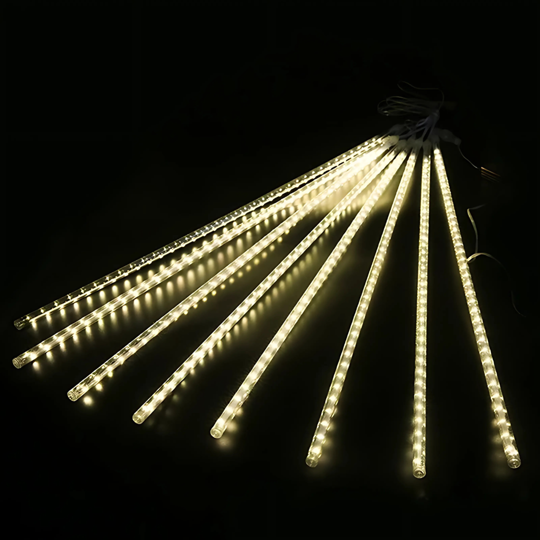 30CM LED Meteor Shower Lights T10 Tube – Fairy String Rain Lights for Holiday & Party Decor