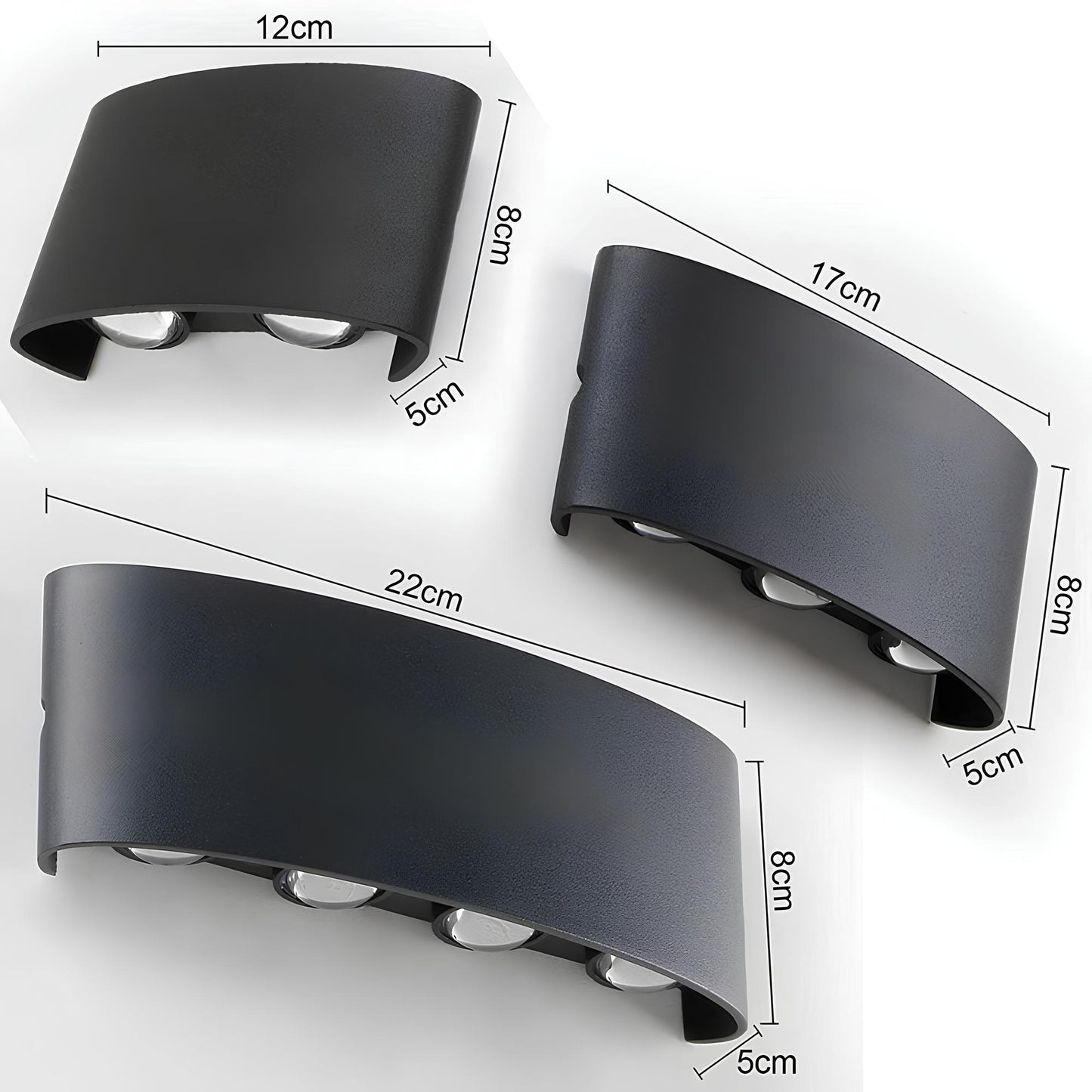 ETRONIK LED Bi-directional Wall Lamp Modern Indoor and Outdoor Balcony, Aisle, Courtyard Bedroom Living Room