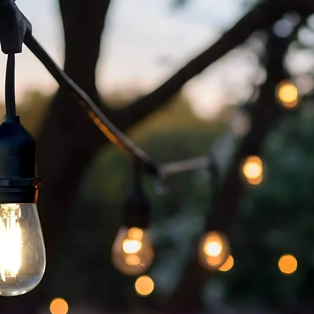 Garland Light with G45 LED Bulbs, Outdoor Heavy Duty String Light for Garden, Party, Wedding