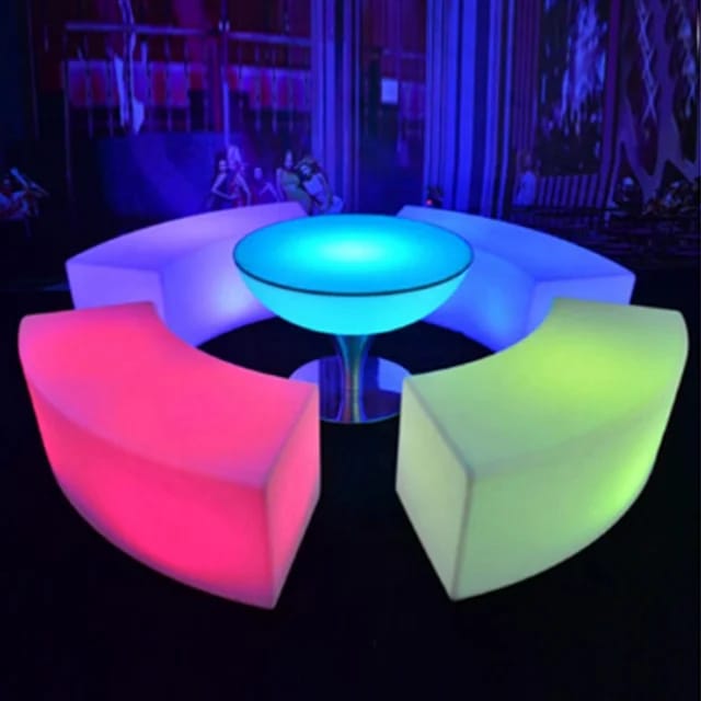 LED Curved Park Bench