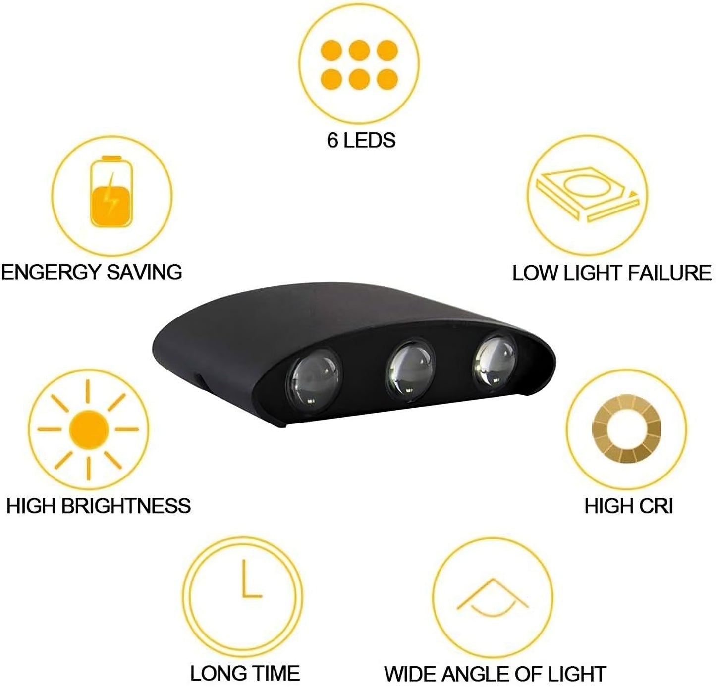 ETRONIK LED Bi-directional Wall Lamp Modern Indoor and Outdoor Balcony, Aisle, Courtyard Bedroom Living Room