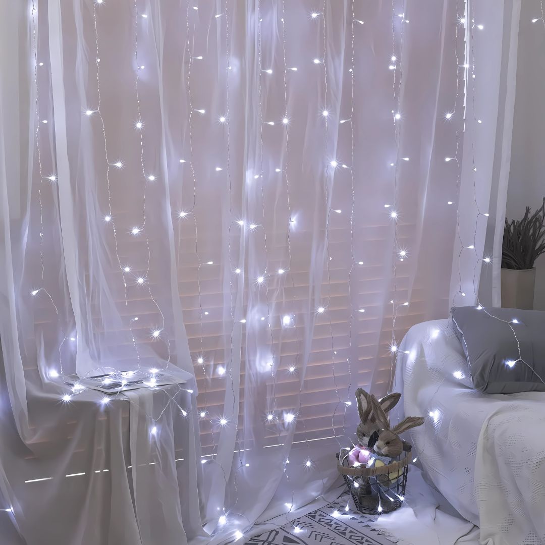 LED Curtain String Lights – 220V  for Bedroom, Boho, Decor, Wedding, Holiday Display