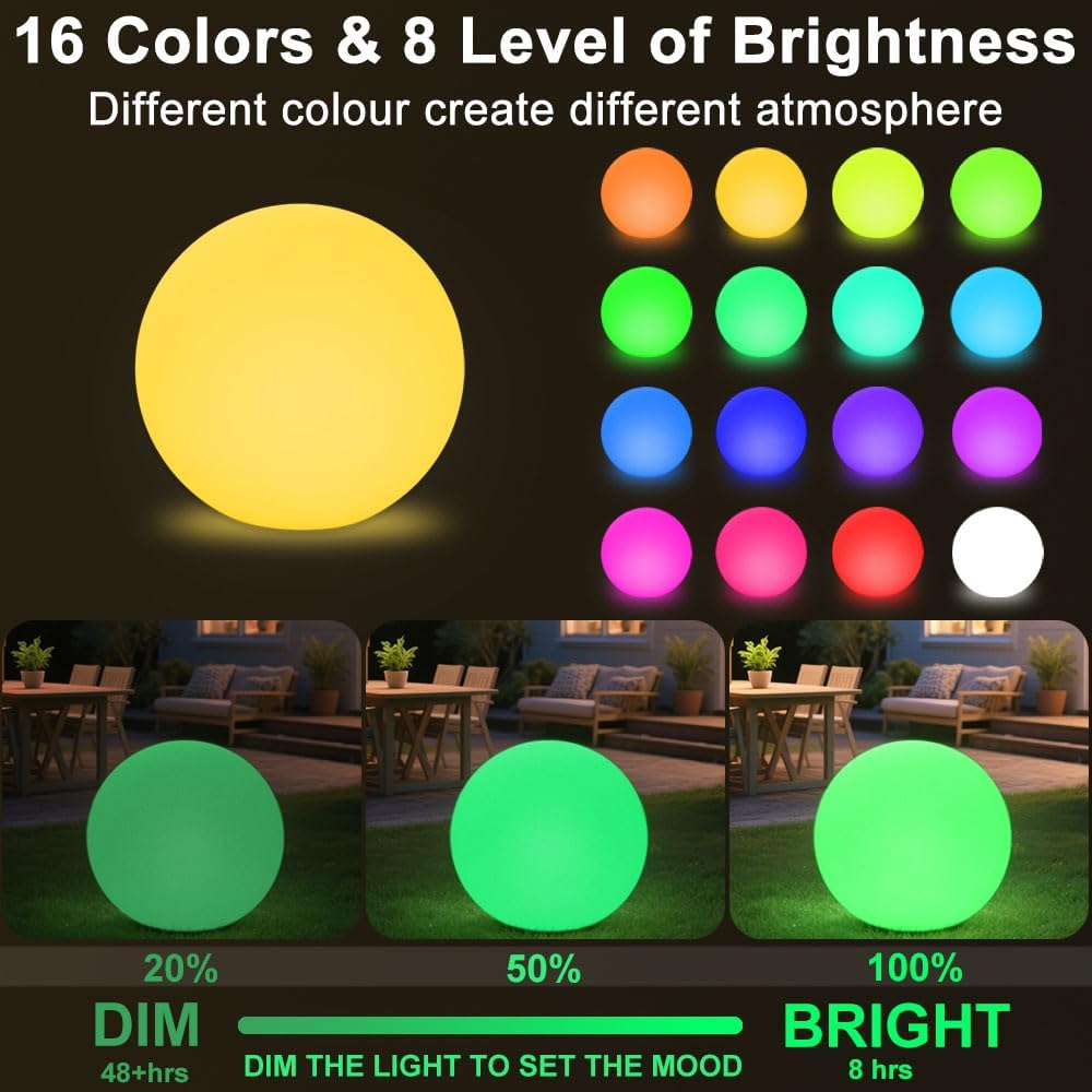 LED Moon Ball Light – Portable Rechargeable Night Lamp, 3D Realistic Moon Design for Bedroom, Bar & Decor