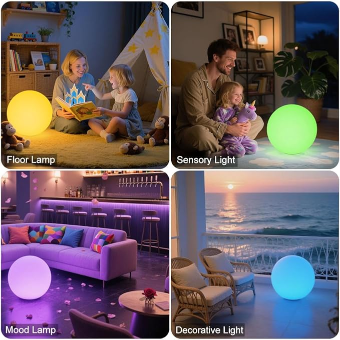 LED Moon Ball Light – Portable Rechargeable Night Lamp, 3D Realistic Moon Design for Bedroom, Bar & Decor