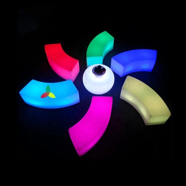 LED Curved Park Bench