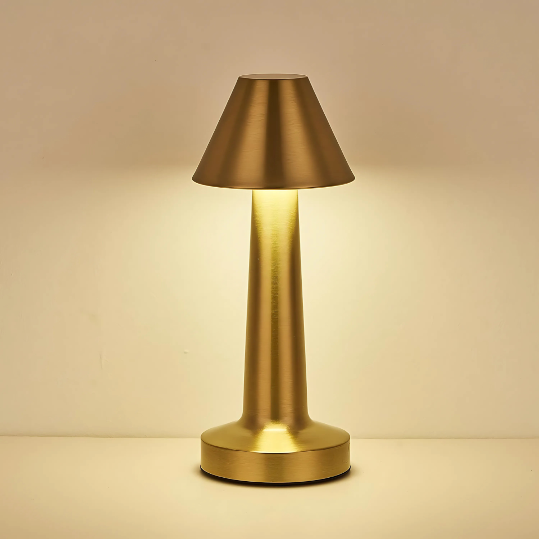 Bell Shape LED Table Lamp, Portable Cordless Night Light with 3-Level Dimmable Brightness