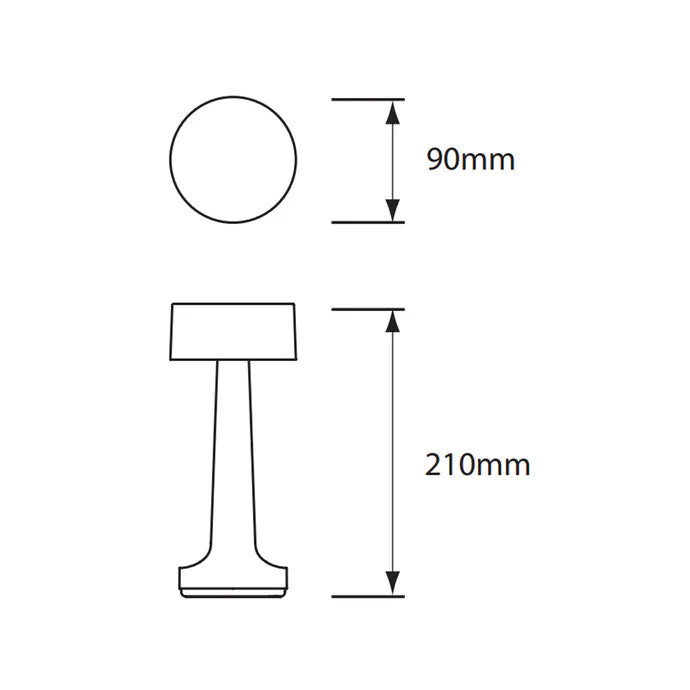 Table Lamp Rechargeable, Touch Sensor LED Desk lamp 3 Ways Dimming,with USB Cord for Bedside
