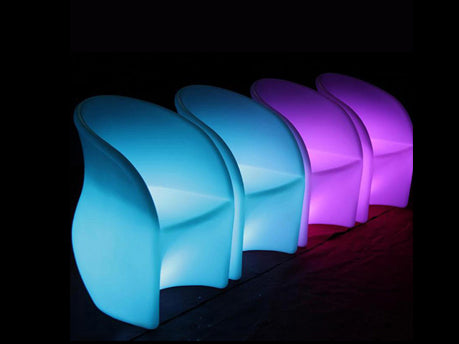 LED Armrest Chair, Rechargeable RGB Light-Up Lounge Seat for Clubs, Bars, and Home Décor