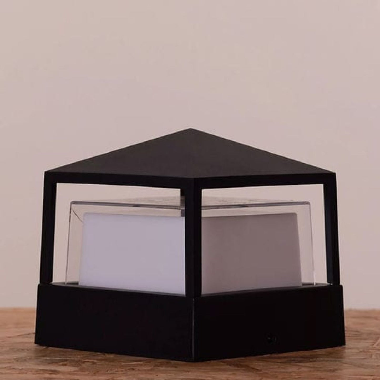 Post Lights Outdoor Garden Lights Deck Lighting Square Black LED Post Cap Lamp 20W Warm White