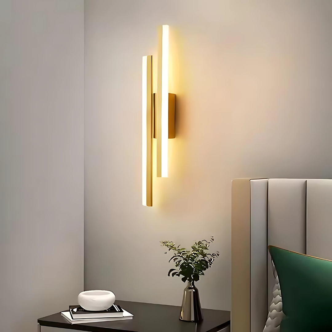 Black LED Bedroom Wall Lamp Sconce, Acrylic Lampshade Indoor Light for Living Room Corridor