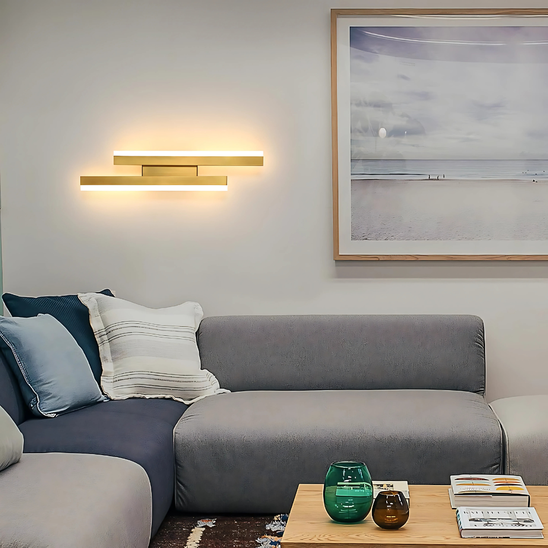 Black LED Bedroom Wall Lamp Sconce, Acrylic Lampshade Indoor Light for Living Room Corridor