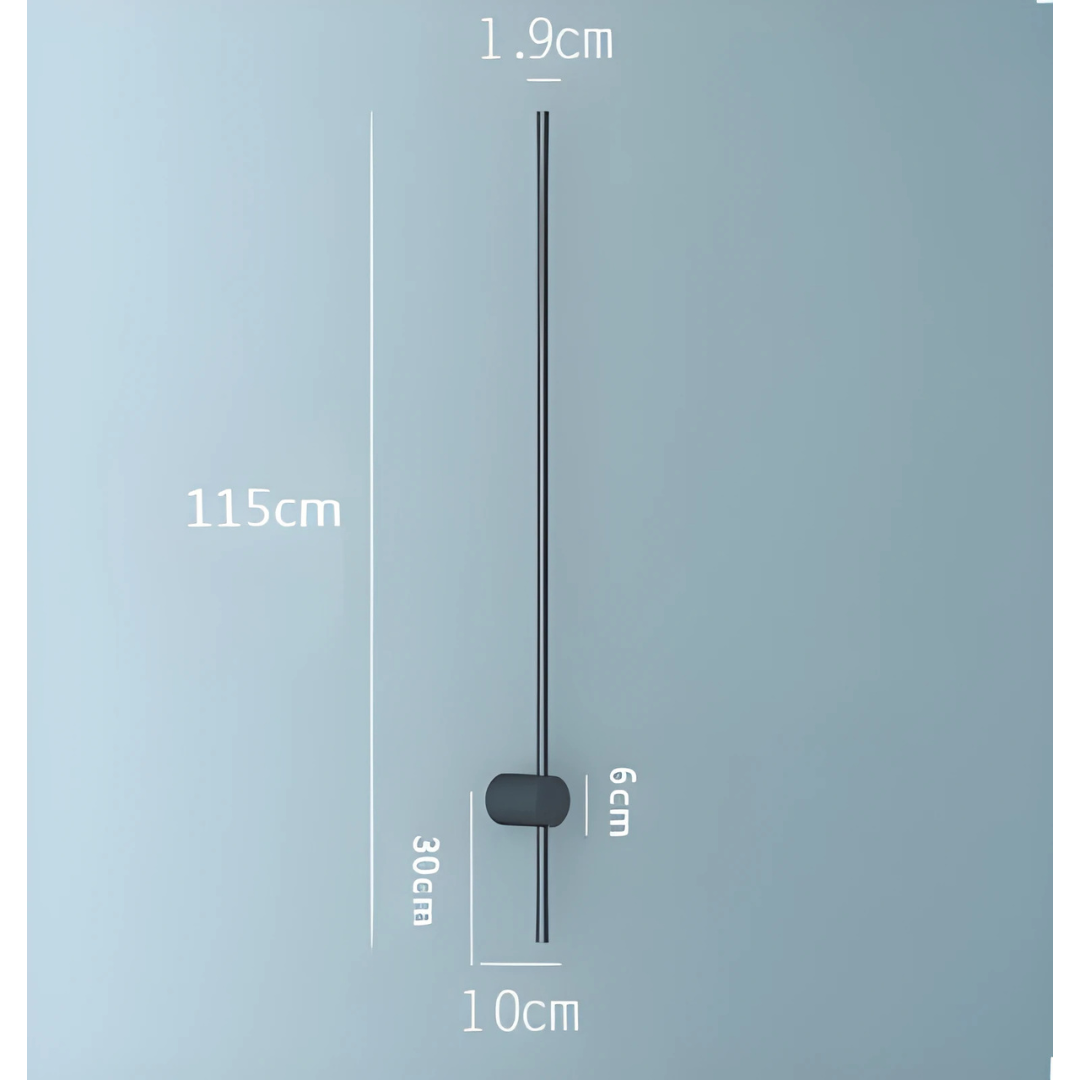 Gold Modern LED Wall Lamp Minimalist Long Strip Light for Bedroom, Living Room, Home Decor