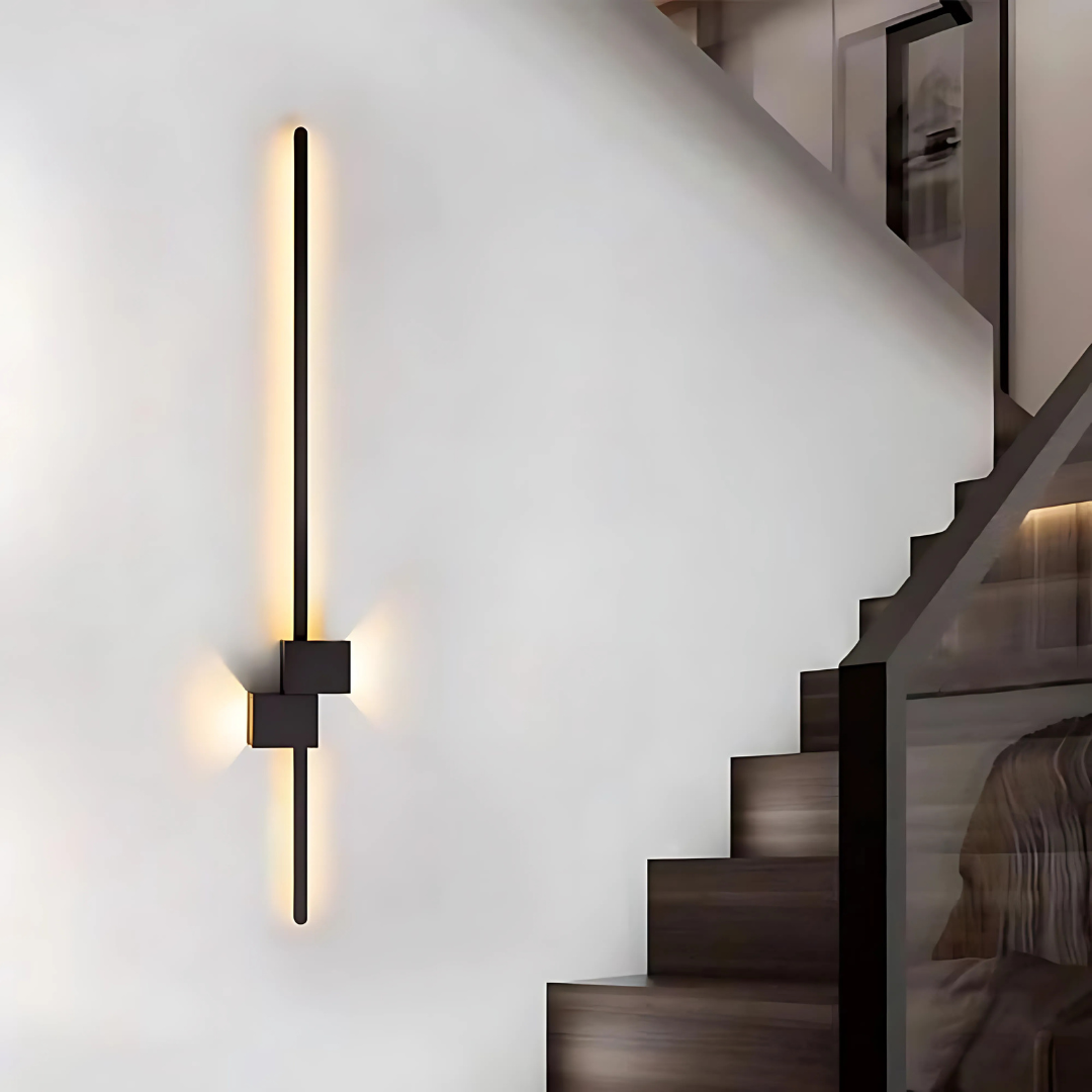 Gold Modern LED Wall Lamp Long Wall Light Fixture for Bedroom Living Room Hotel Background Decor