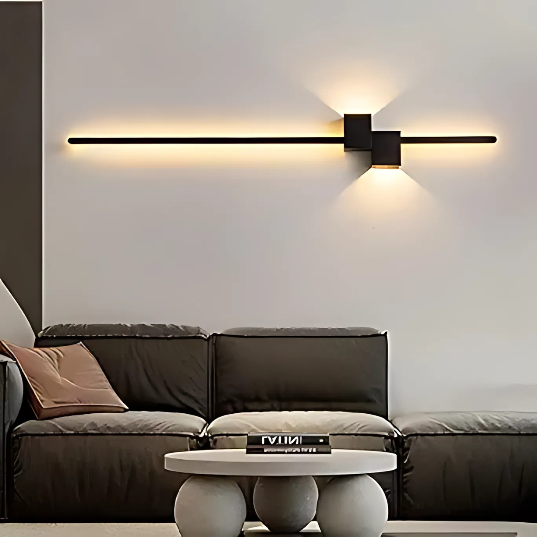Gold Modern LED Wall Lamp Long Wall Light Fixture for Bedroom Living Room Hotel Background Decor