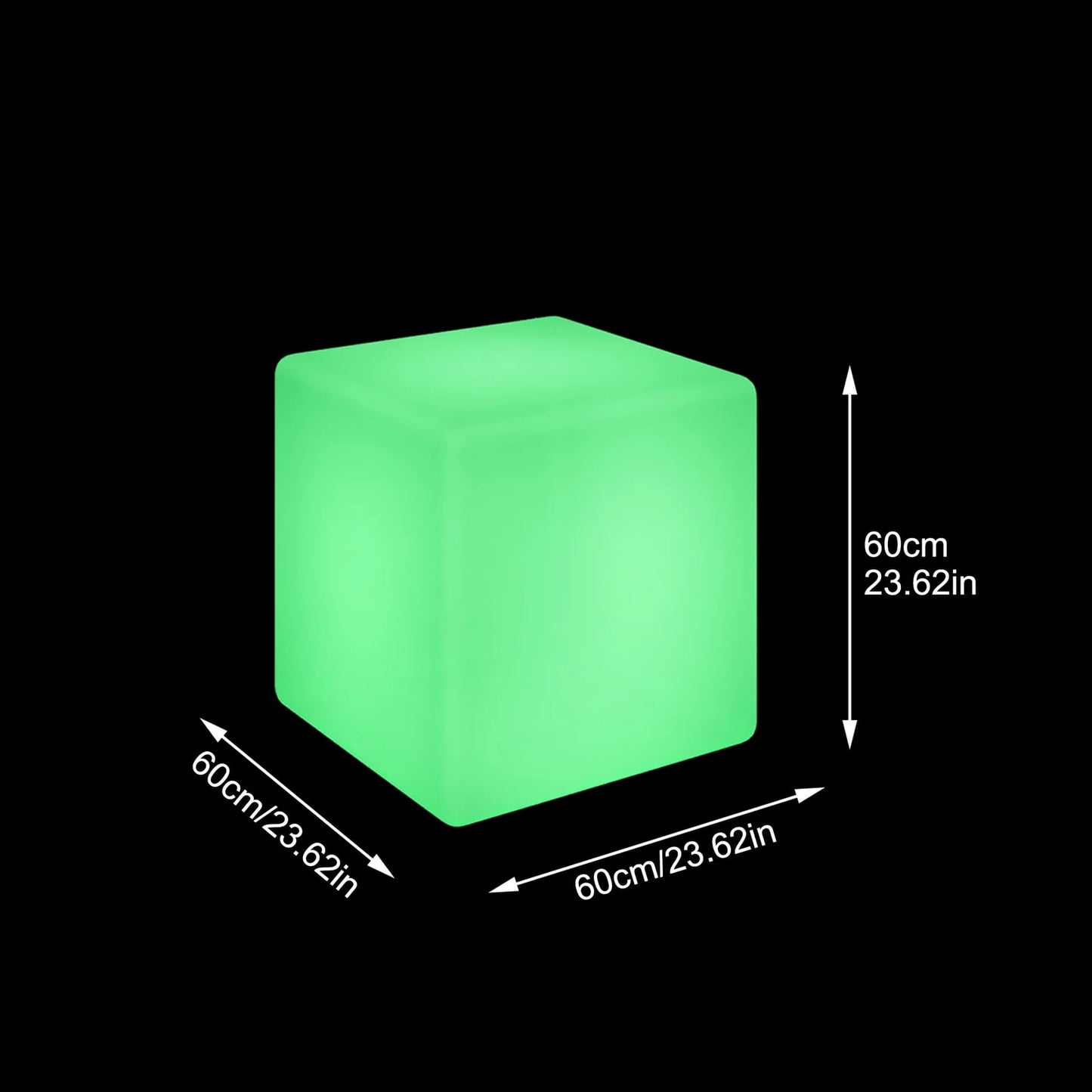 LED Cube Light – Color Changing Portable Mood Lamp, Rechargeable Night Light for Home, Bar & Party Decor