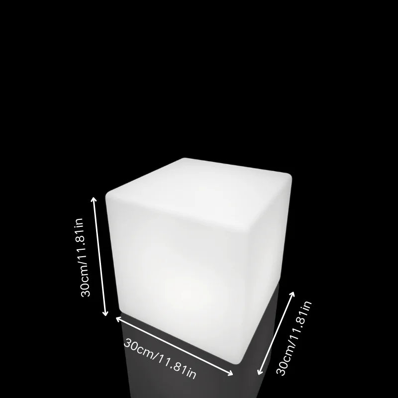 LED Cube Light – Color Changing Portable Mood Lamp, Rechargeable Night Light for Home, Bar & Party Decor