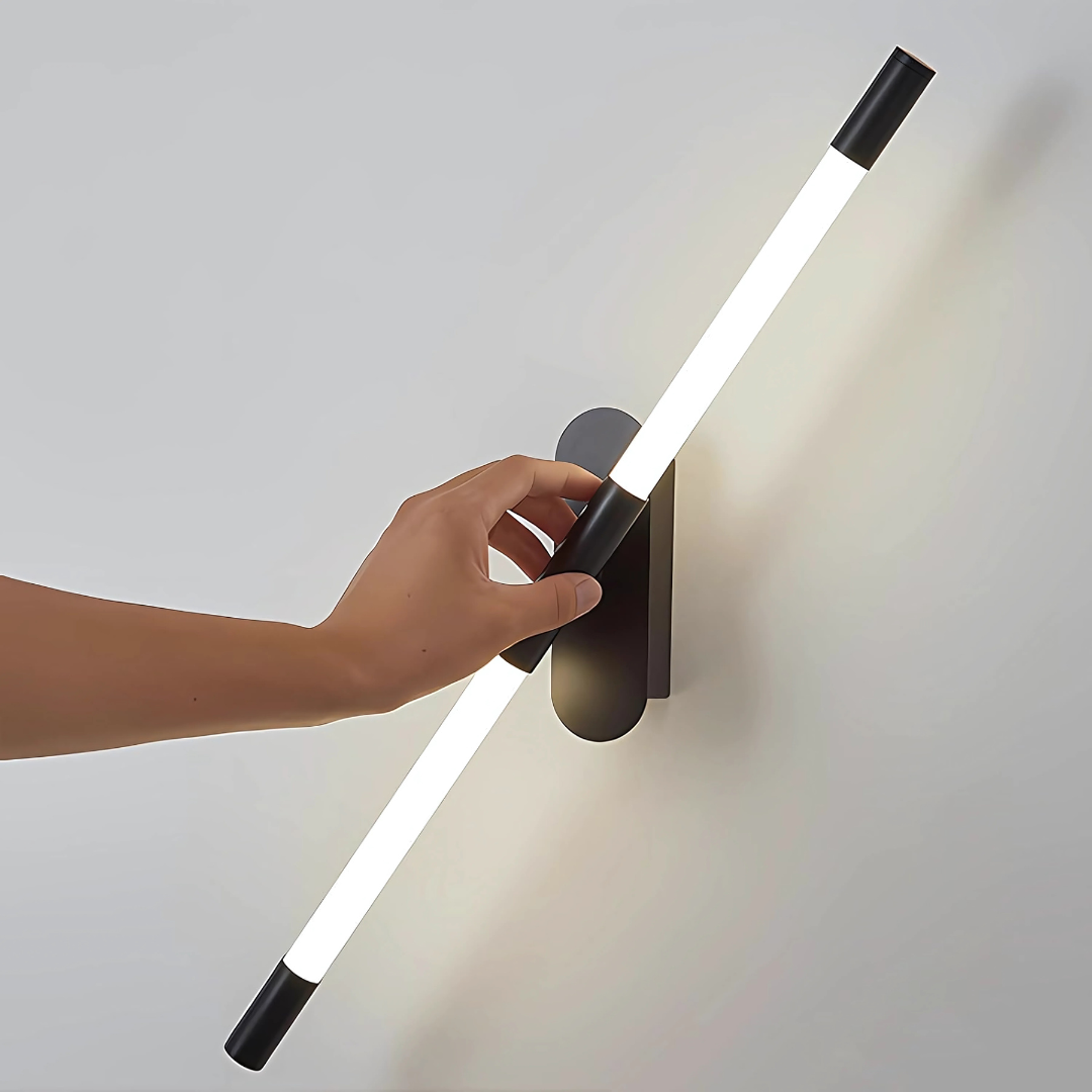 Gold Luminous LED Strip Wall Light 360° Rotatable Bedside Stair Staircase Living Room Sconce