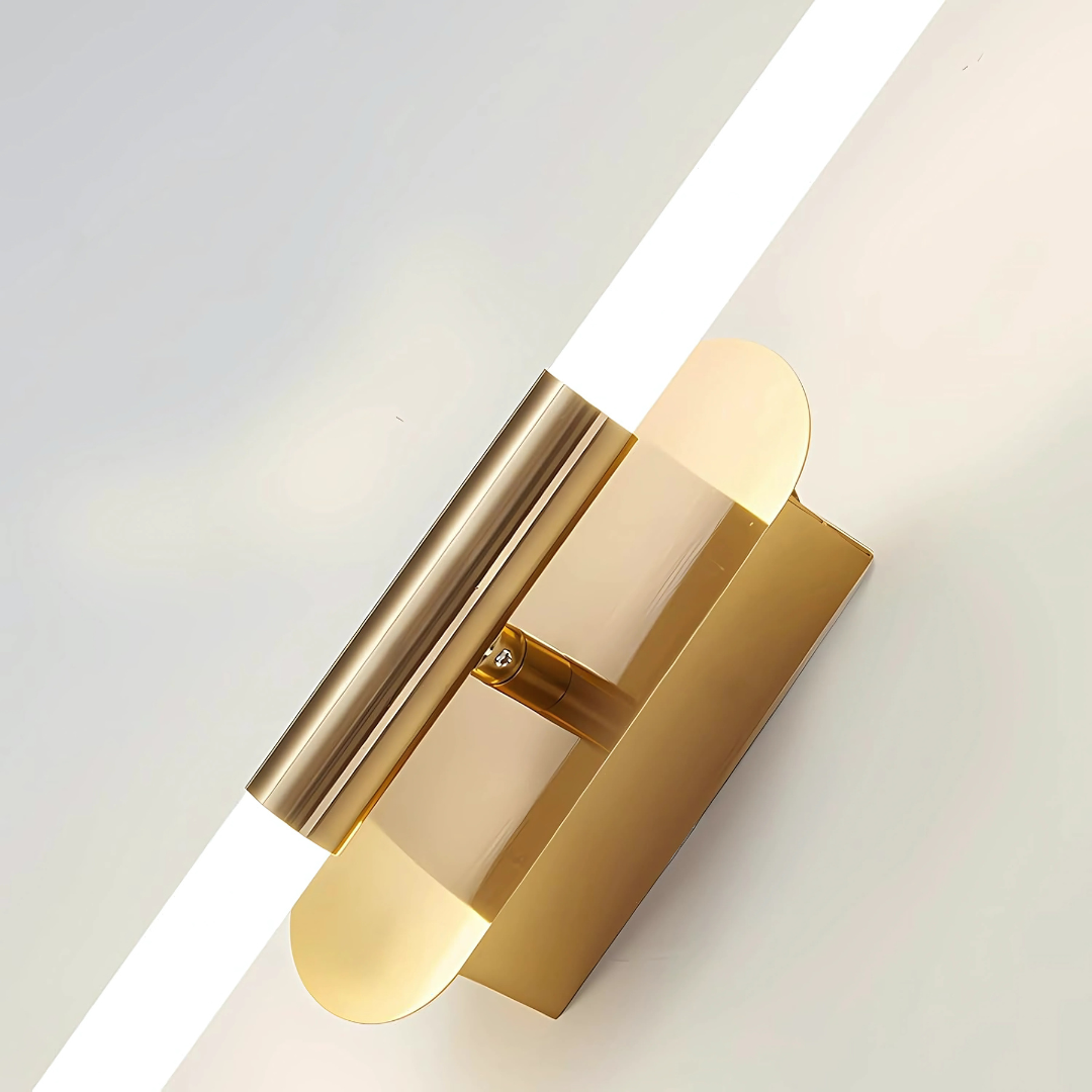 Gold Luminous LED Strip Wall Light 360° Rotatable Bedside Stair Staircase Living Room Sconce