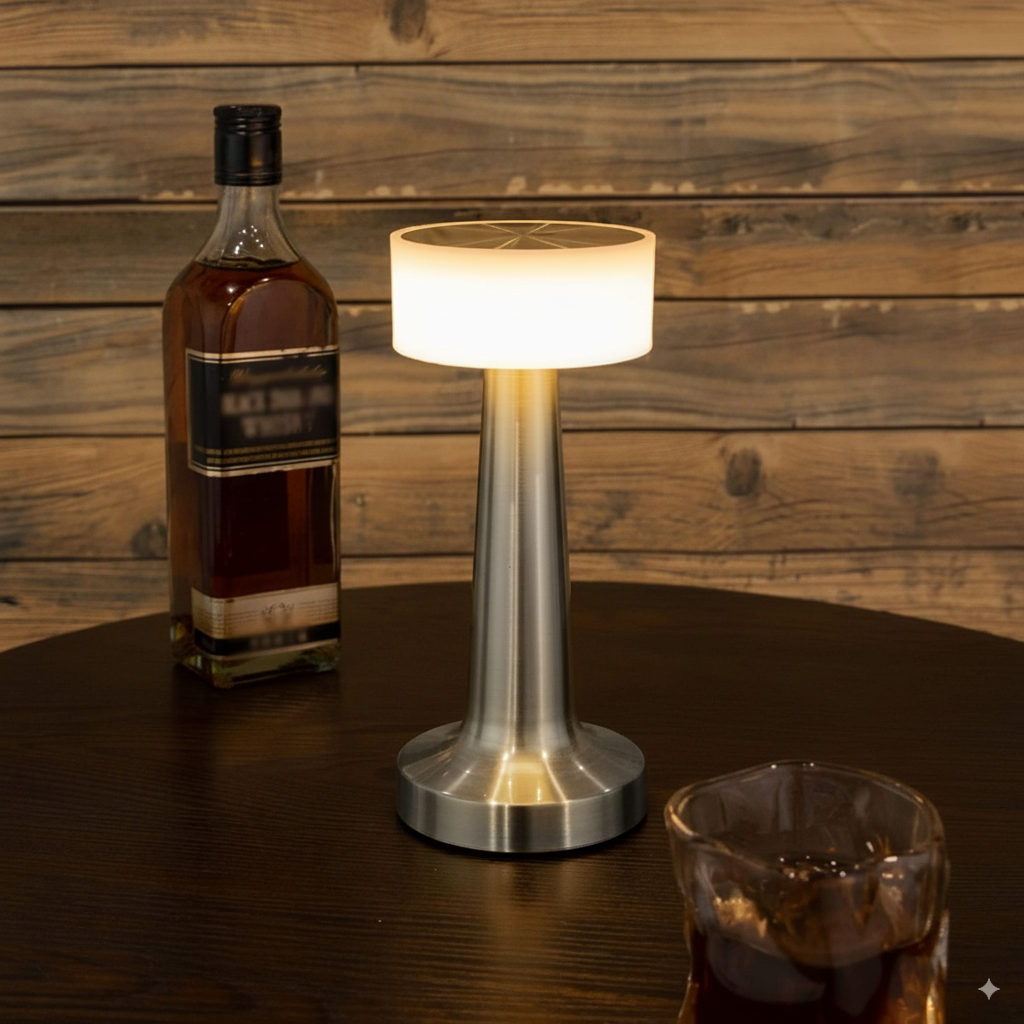 LED Touch Control Desk Lamp and Night Light - Portable 3 Colors for Bedroom, Restaurant & Bar