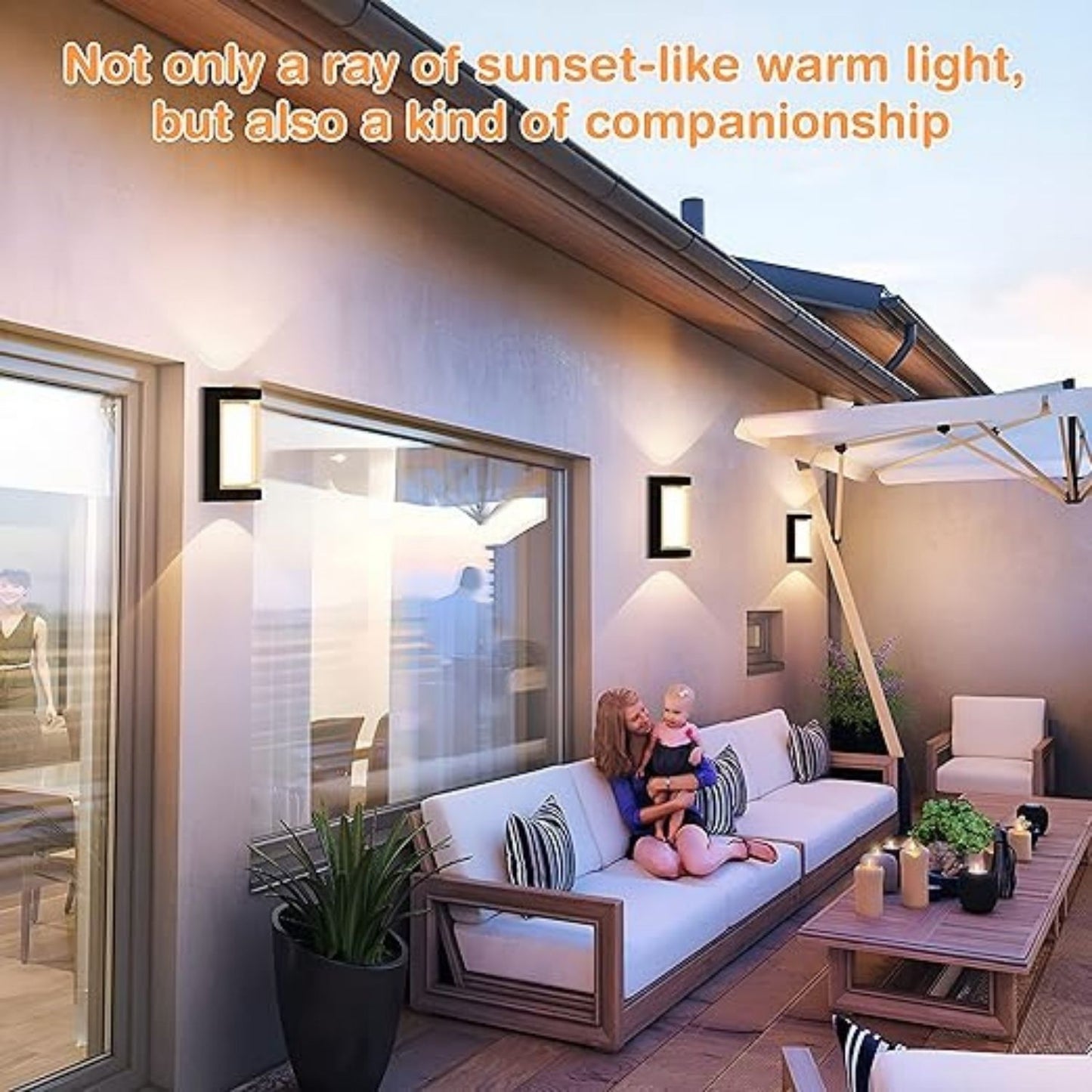 LED Wall Light Indoor/Outdoor Warm White 3000K, 25W Modern Up and Down LED IP65 For House