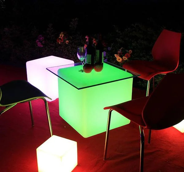 LED Cube Light – Color Changing Portable Mood Lamp, Rechargeable Night Light for Home, Bar & Party Decor